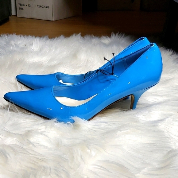 Rue21 Sky blue heels M 7/8 NWT - Picture 4 of 9